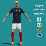 3D Rigged Antoine Griezmann France Worldcup 2022