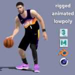 3D Rigged Devin Booker Phoenix Suns NBA