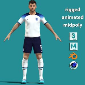 3D Rigged Mason Mount England Worldcup 2022