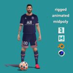 3D Rigged Lionel Messi PSG