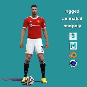 3D Rigged Cristiano Ronaldo Manchester United