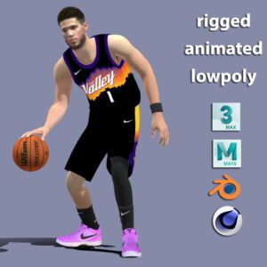 3D Rigged Devin Booker Phoenix Suns NBA