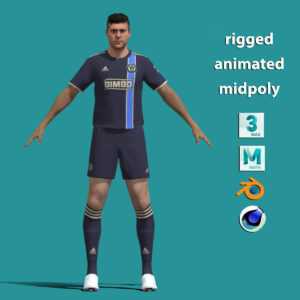 3d Rigged Alejandro Bedoya Philadelphia Union