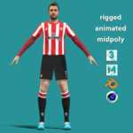 3D Rigged Christian Eriksen Brentford