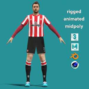 3D Rigged Christian Eriksen Brentford