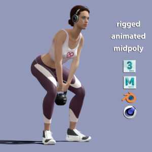 3D Rigged Fitness Girl