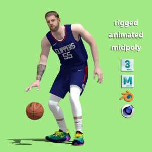 Home 21 3D Rigged Isaiah Hartenstein Los Angeles Clippers NBA