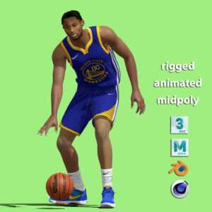 Home 22 3D Rigged Jonathan Kuminga Golden State Warriors NBA