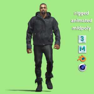 3D Rigged Kanye West rapper