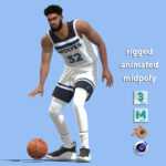 3D Rigged Karl- Anthony Towns NBA