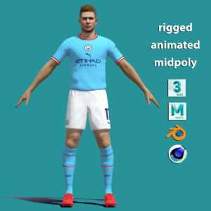 3D Rigged Kevin De Bruyne Manchester City