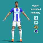 3D Rigged Lewis Dunk Brighton & Hove Albion