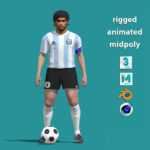 3D Rigged Maradona Argentina 3D Rigged Maradona Argentina