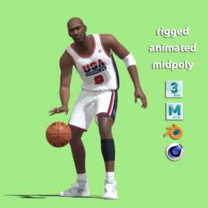 3D Rigged Michael Jordan 1992 NBA