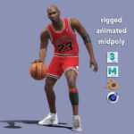 3D Rigged Michael Jordan Chicago Bulls NBA 3D Rigged Michael Jordan Chicago Bulls NBA