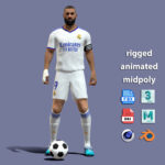 3D Rigged Karim Benzema Real Madrid