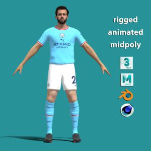 3D Rigged Bernardo Silva Manchester City - Basic