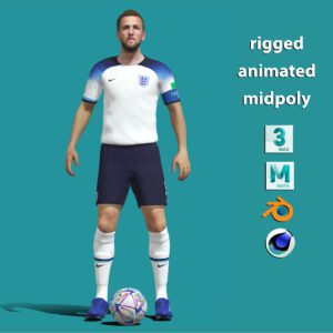 3D Rigged Harry Kane England Worldcup 2022