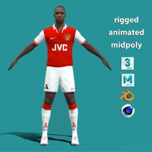3D Rigged Ian Wright Arsenal 1997