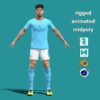 3D Rigged John Stones Manchester City