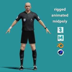 3D Rigged Pierluigi Collina referee