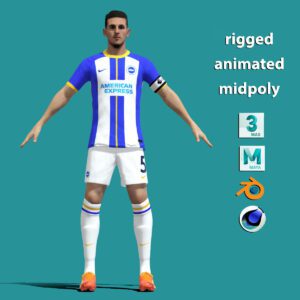 3D Rigged Lewis Dunk Brighton & Hove Albion