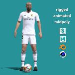 3D Rigged Zinedine Zidane Real Madrid