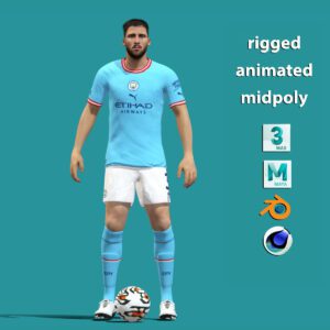 3D Rigged Ruben Dias Manchester City - Basic