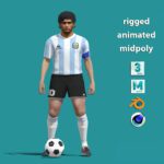 3D Rigged Maradona Argentina