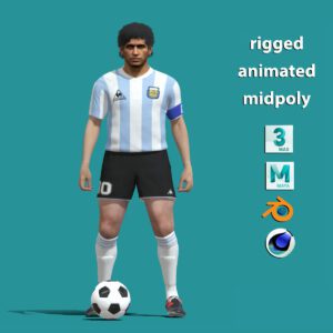 3D Rigged Maradona Argentina