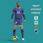 3D Rigged Kylian Mbappe PSG