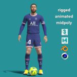 3D Rigged Sergio Ramos PSG