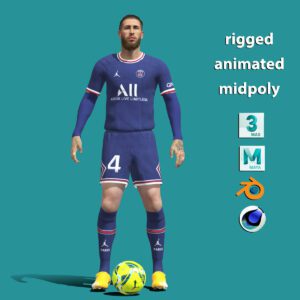 3D Rigged Sergio Ramos PSG