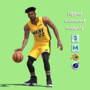3D Rigged Jimmy Butler Miami Heat NBA