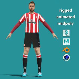 3D Rigged Christian Eriksen Brentford
