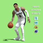 3D Rigged Dejounte Murray Austin Spurs NBA