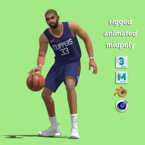 3D Rigged Nicolas Batum Los Angeles Clippers NBA