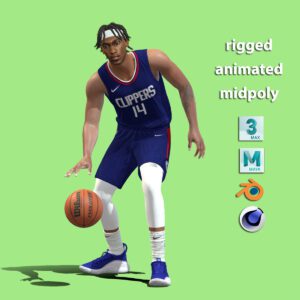 3D Rigged Terance Mann Los Angeles Clippers NBA