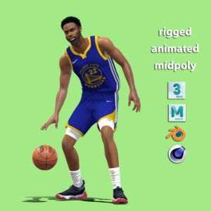 3D Rigged Andrew Wiggins Golden State Warriors NBA