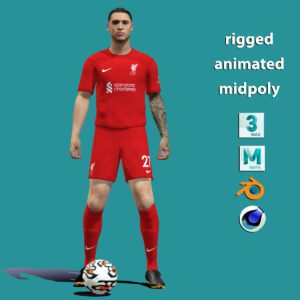 3D Rigged Darwin Nunez Liverpool