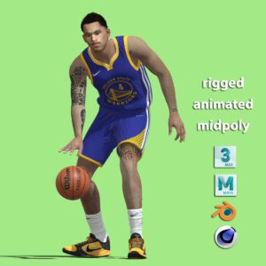 3D Rigged Juan Toscano- Anderson Golden State Warriors NBA