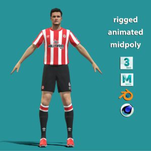 3D Rigged Christian Nørgaard Brentford