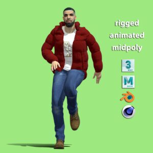 3D Rigged Drake rapper