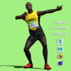 3D Rigged Usain Bolt