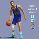 3D Rigged Stephen Curry Golden State Warriors NBA