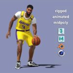 3D Rigged Anthony Davis Los Angeles Lakers NBA