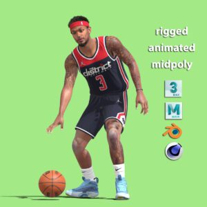 3D Rigged Bradley Beal Washington Wizards NBA