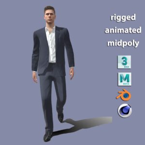 3D Rigged Business Man