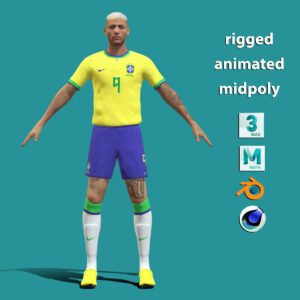 3D Rigged Richarlison Brazil Worldcup 2022