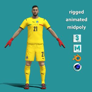 3D Rigged Donnarumma Italy Euro 2020